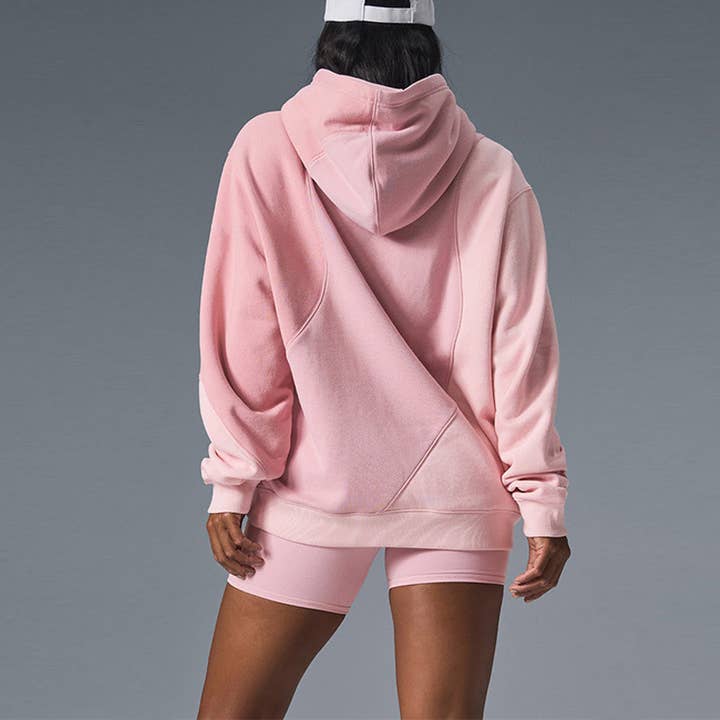 WONDERXFANS - Wholesale Hoodie - Women's - Color-Blocked Loose Casual long sleeve Hoodie Sweatshirt1