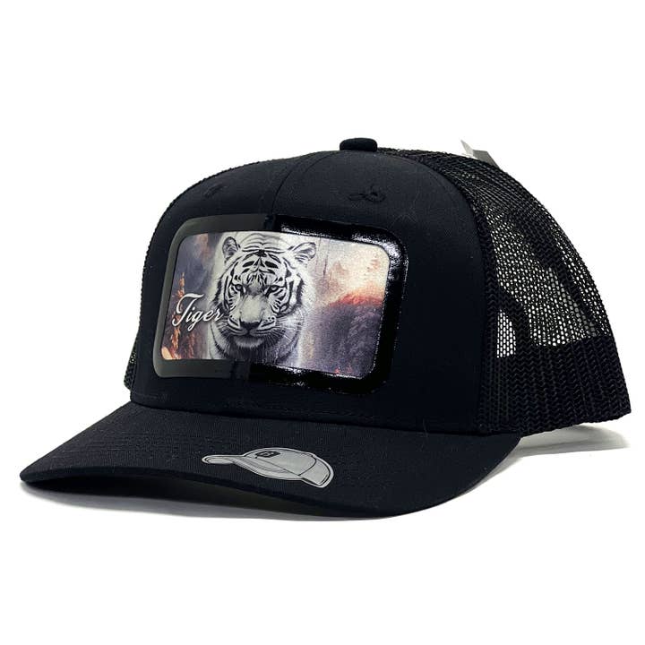 Black Tiger-Premium Trucker Cap, Baseball Caps, snap-back for wholesale on Faire