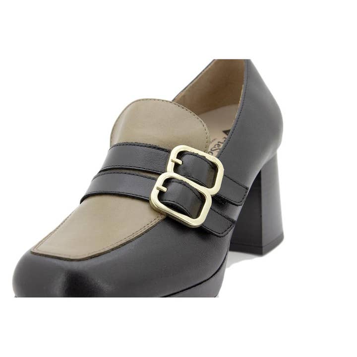 Mocassin Cuir Noir 255494 pour la vente par PieSanto