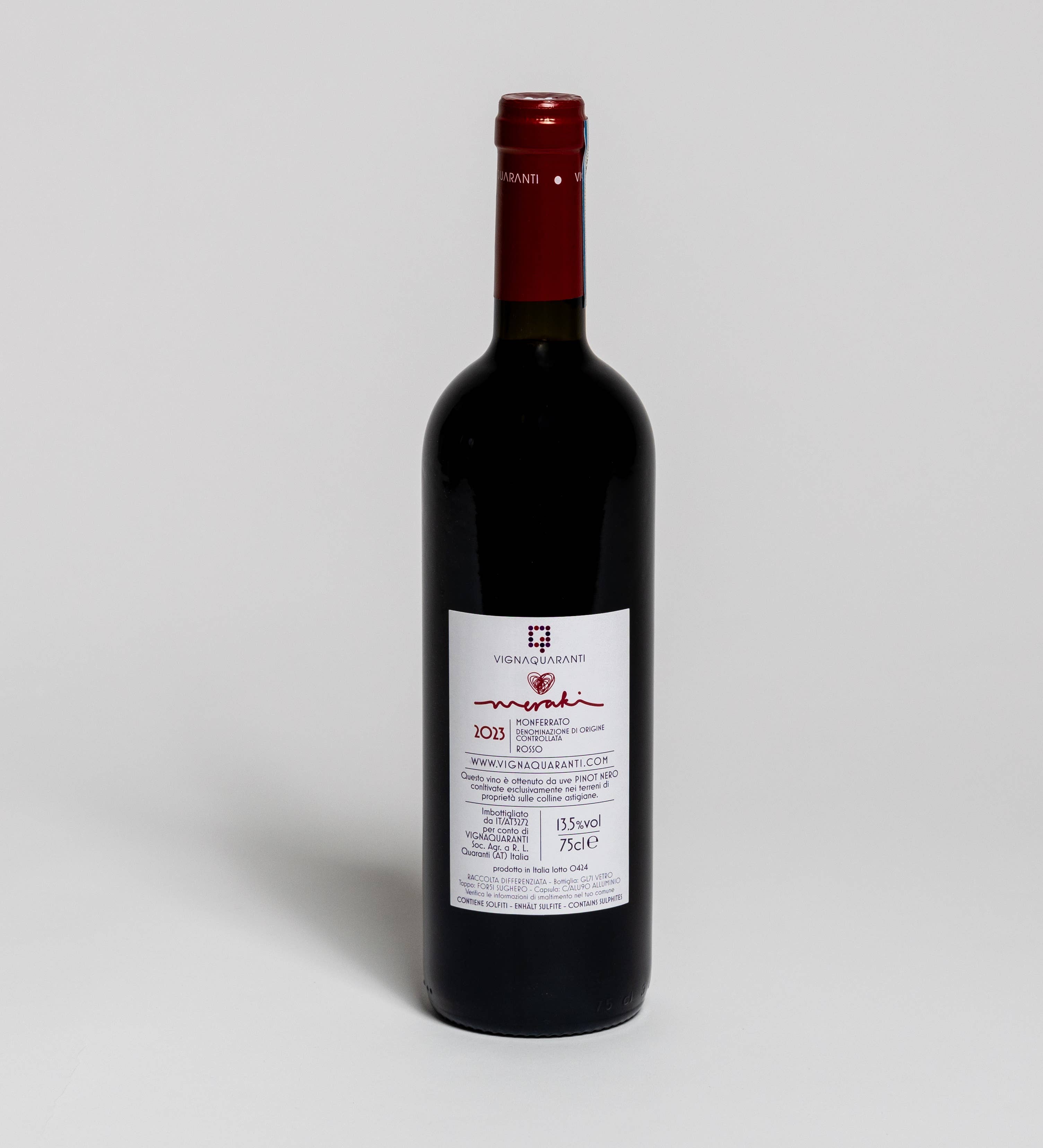 Vignaquaranti - Vente Vin rouge - Pinot Monferrato DOC | Vin rouge sec | Meraki1