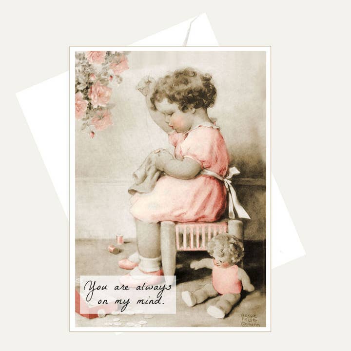 You Are Always On My Mind - Sweet Love & Friendship Card for wholesale by Bellflower Girl