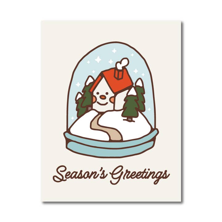 Season's Greetings Winter Holiday Greeting Card for wholesale by Amberhill