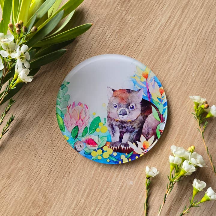 Watercolour By Cat - Wholesale Coasters - Australian Animal Art Coaster1