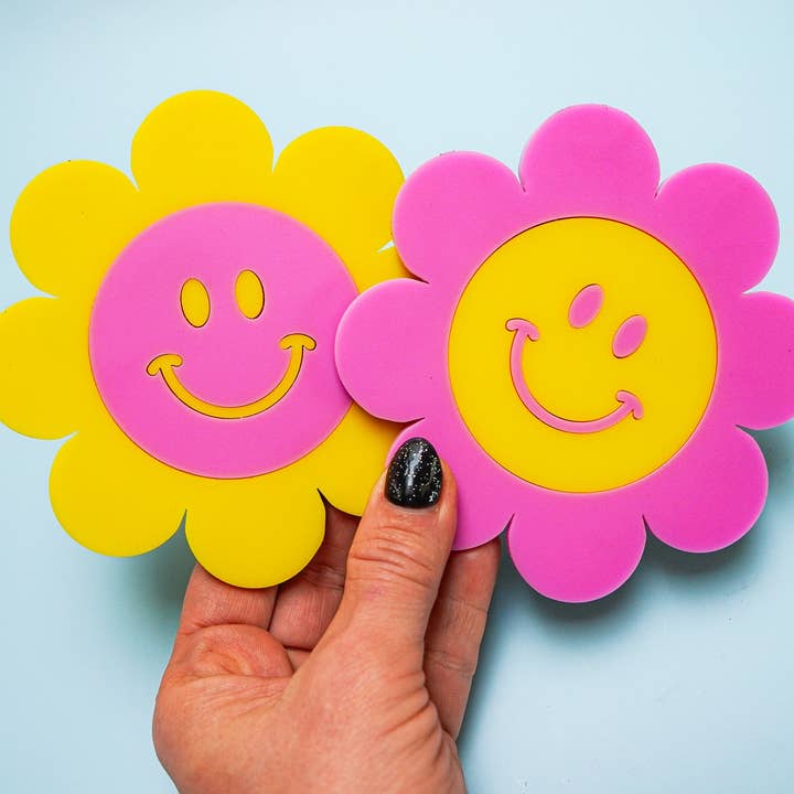 Sottobicchieri Daisy Flower per la vendita all'ingrosso da parte di Whimsy Makers