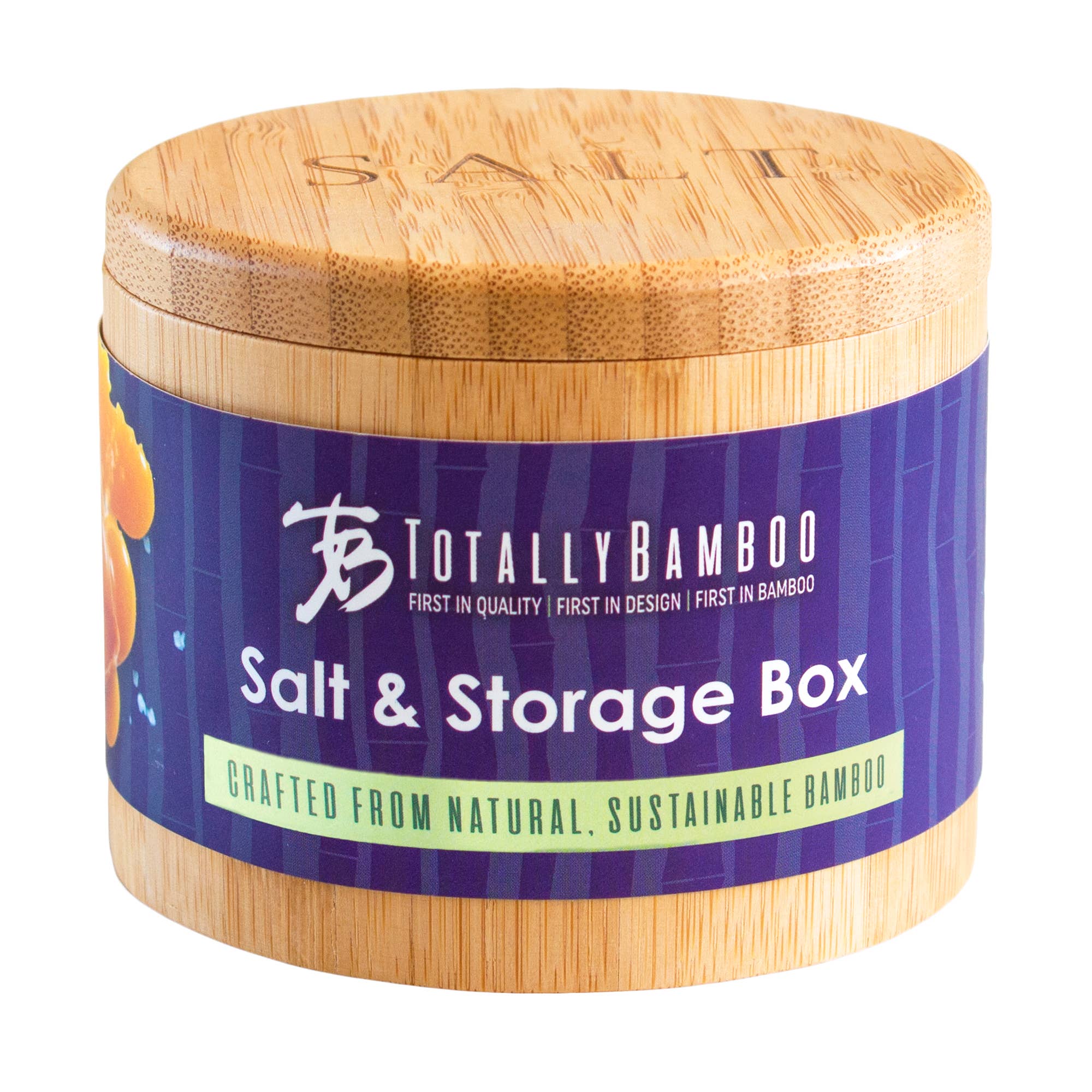 Totally Bamboo - Wholesale Food Storage Container - "Salt" Engraved Salt Cellar Storage Box1