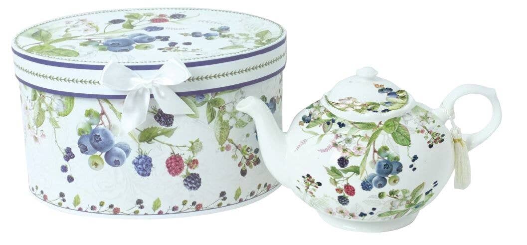 STP - Wholesale Tea Pot - Wild Berries Porcelain Teapot in Gift Box8