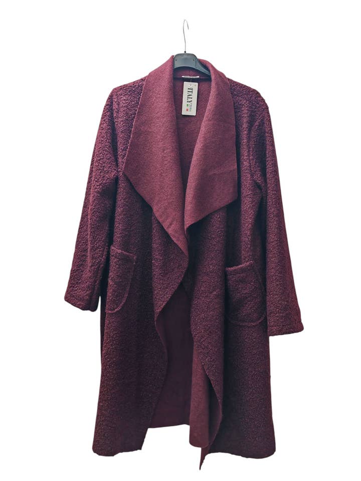 Superbia – wholesale Coat – Women’s – New Italian Soft One Size Water fall Coat with Two Pocket 4