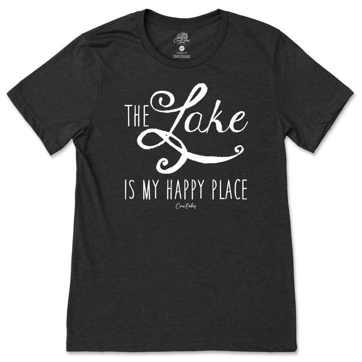 Cora Oakes Collection - Wholesale Screen Printed T-Shirt - Women's - Lake is my Happy Place T-Shirt
