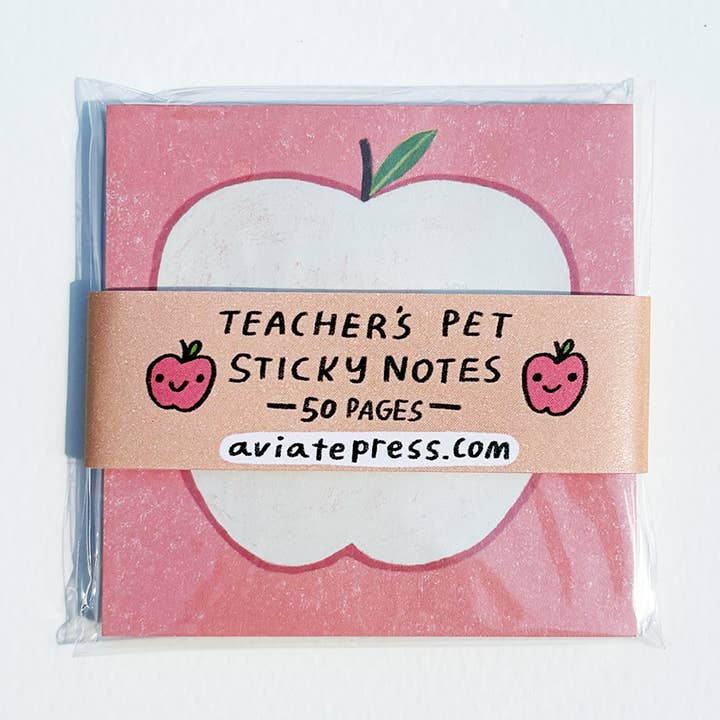 Apfel Haftnotizblock | Wertschätzung für Lehrer | Lehrergeschenk für den Großhandel von Aviate Press