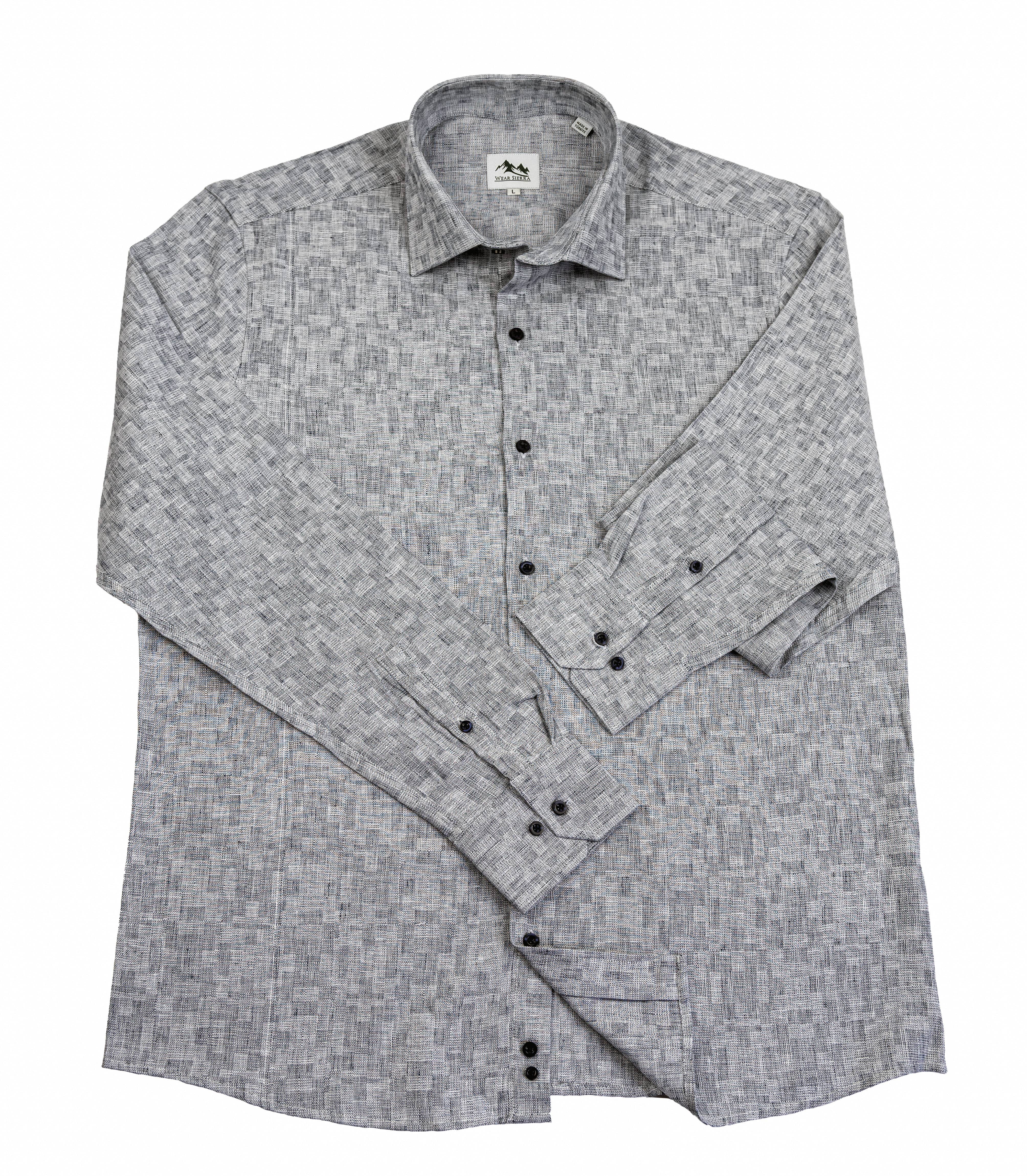 Wear Sierra - Wholesale Shirt - Men's - Men's Turkish Cotton Long Sleeve Button Up Shirt1