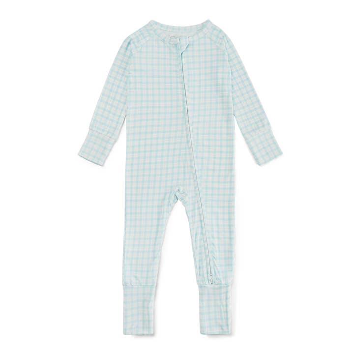 Motette - Wholesale Sleepsuit - Baby - Coastal Check Bamboo Sleeper1