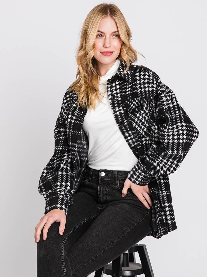 OJ0001 Plaid Shirt Jacket for wholesale by redlolly