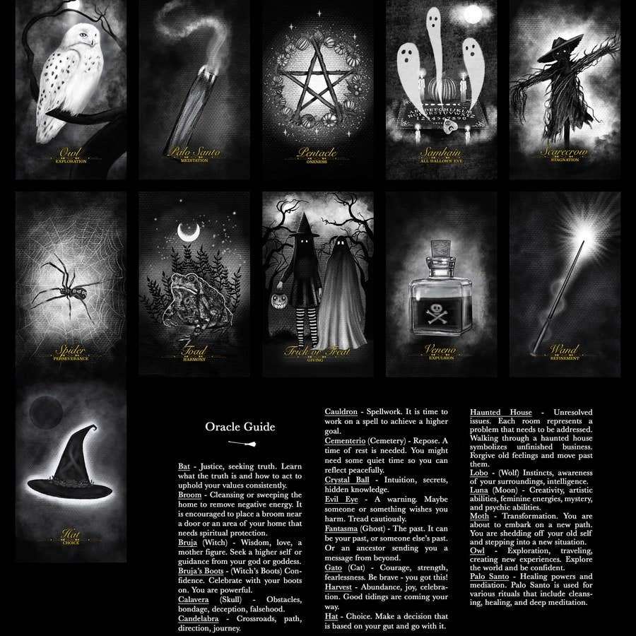 The Enchanted Bruja – wholesale Tarot cards – Witchy halloween oracle deck, The Enchanted Bruja Oracle4