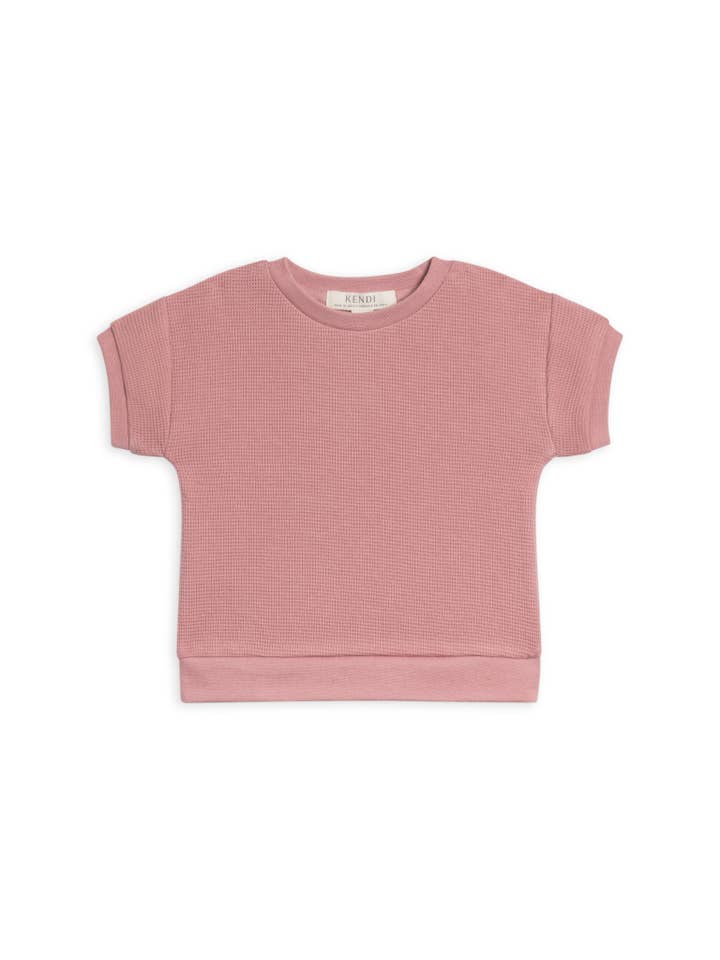 Colored Organics - Wholesale Shirt - Kids - Organic Baby & Kids Ali Waffle Tee - Punch