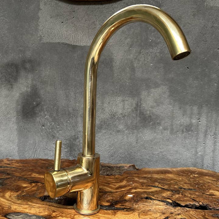 Artihand – Ferramenta/gadget de cozinha por atacado – Torneira para pia de latão sem verniz, misturador de uma alça, para bar molhado1