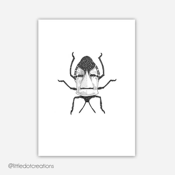 A6 Print - Man-faced stinkwants voor wholesale door Little Dot Creations