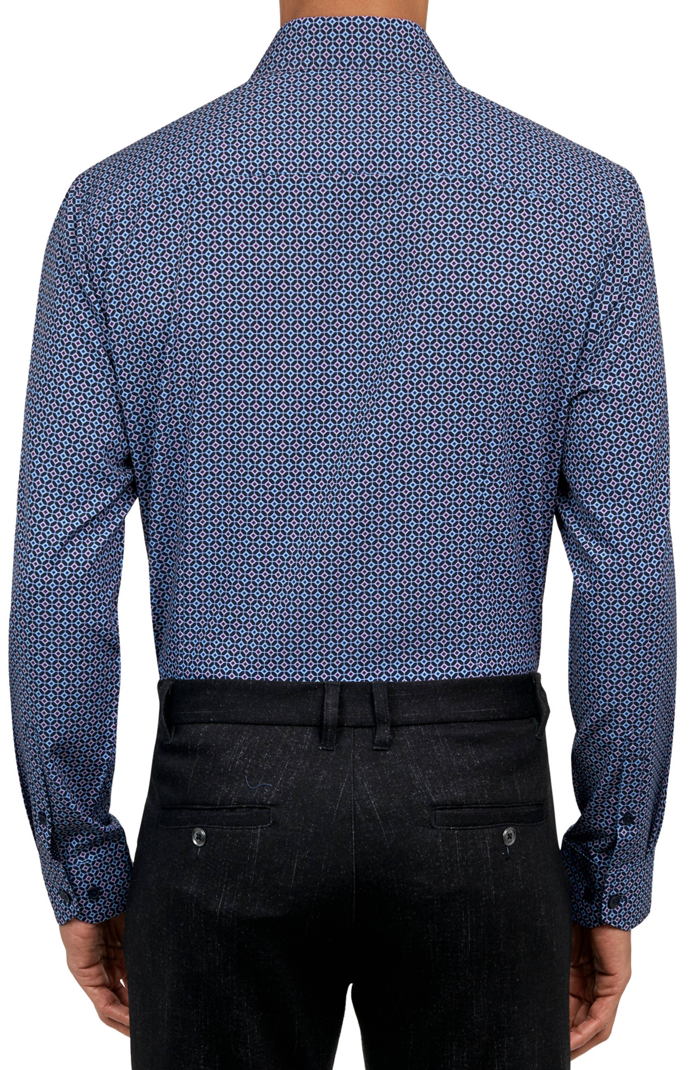 W.R.K - Venta al por mayor Camisa con botones - Hombre - CAMISA DE VESTIR AJUSTADA DIAMOND GEO ELÁSTICA EN 4 DIRECCIONES1