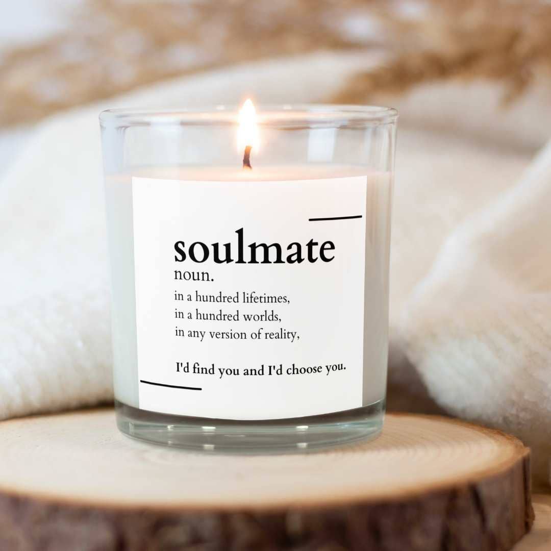 MKTrendsCo – wholesale Jar/filled candle – Personalised Girlfriend Soulmate Noun Candle0