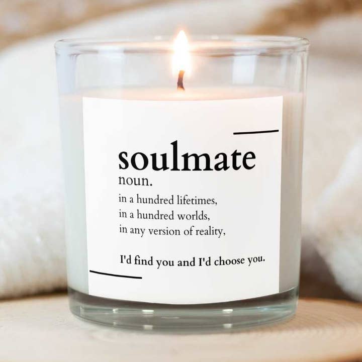 Personalised Girlfriend Soulmate Noun Candle for wholesale by MKTrendsCo