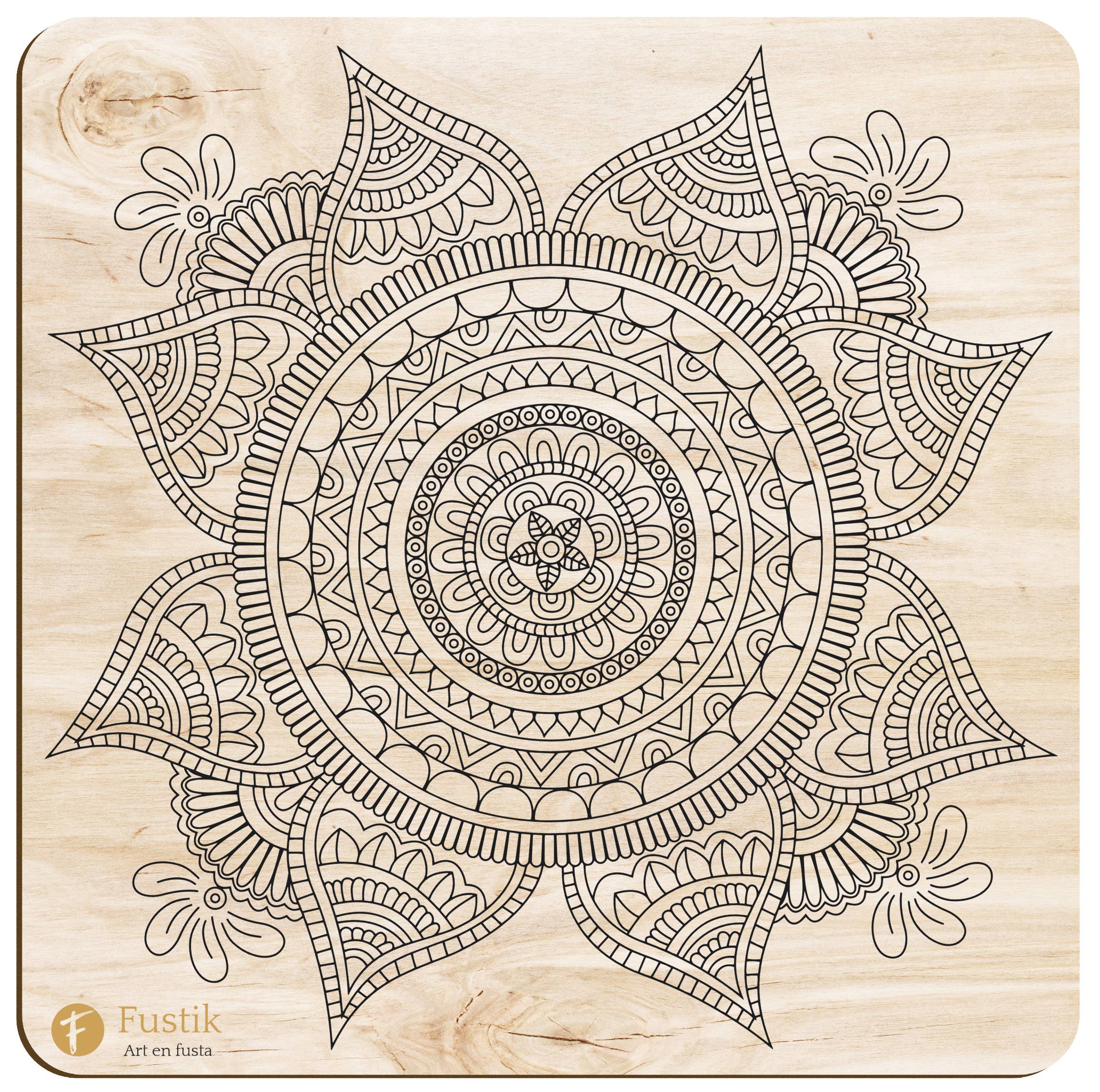 Fustik – Engroshandel Malebog - Voksen – Træmandalas: Blomstrende Sjæl4