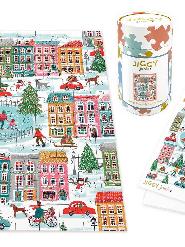 JIGGY Junior 100pc: Home for Christmas by Nancy McKenzie for wholesale by JIGGY Puzzles