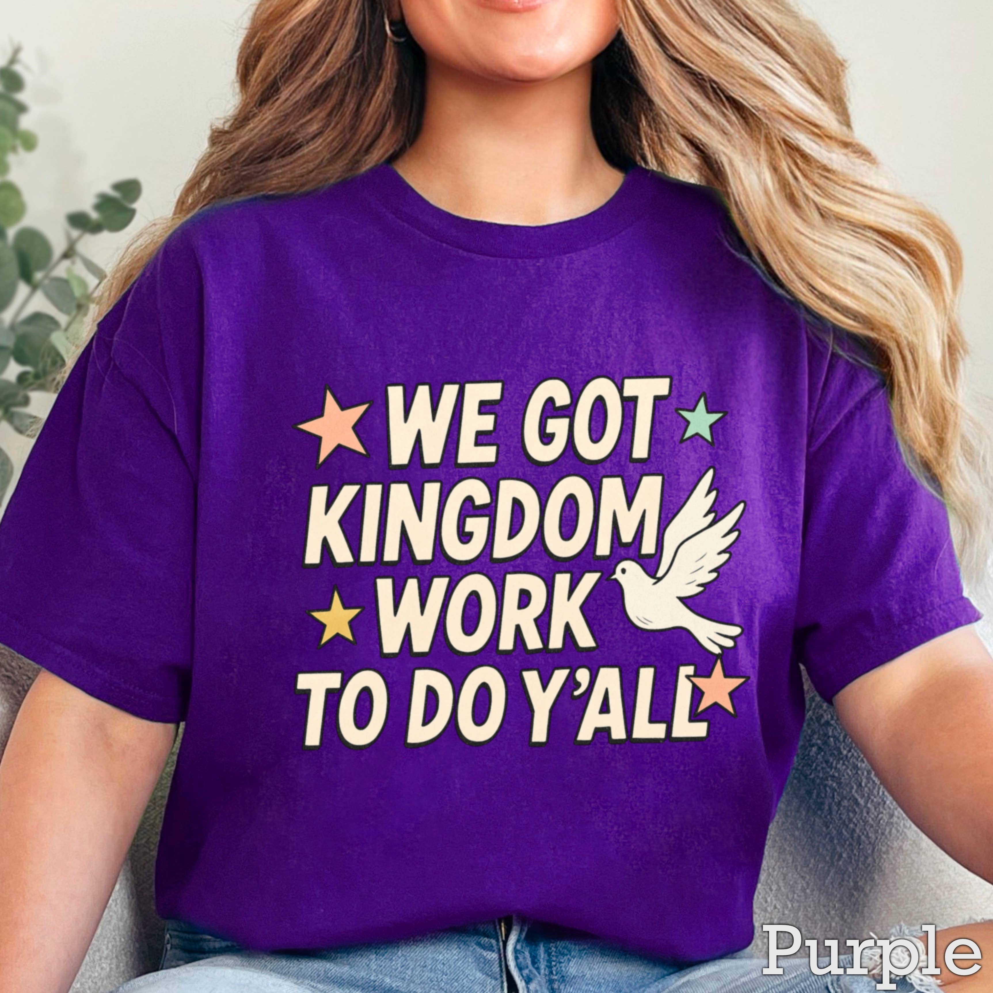 Shoppe SHC - Vente T-shirt à imprimés – femme - Nous avons du travail de royaume à faire T-shirt graphique chrétien | Gildan17