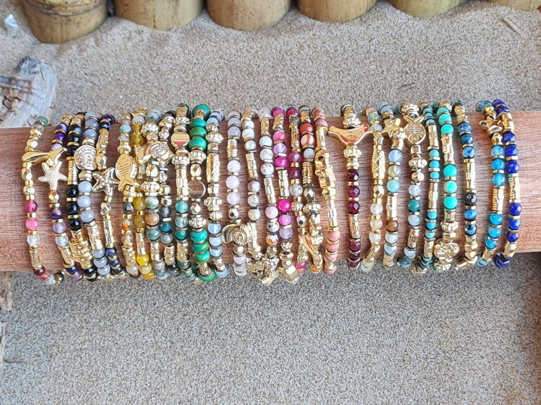 Mendoza – Pulseira de missangas por atacado – Pulseiras de pedras preciosas, pulseiras boho, pulseiras de pedras mistas3