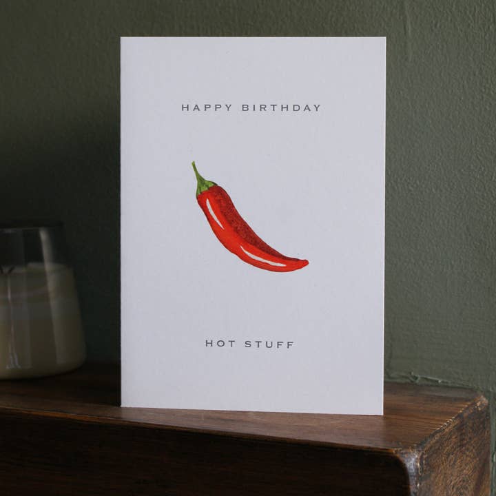 Chili födelsedagskort för wholesale av Alex Hinton Design