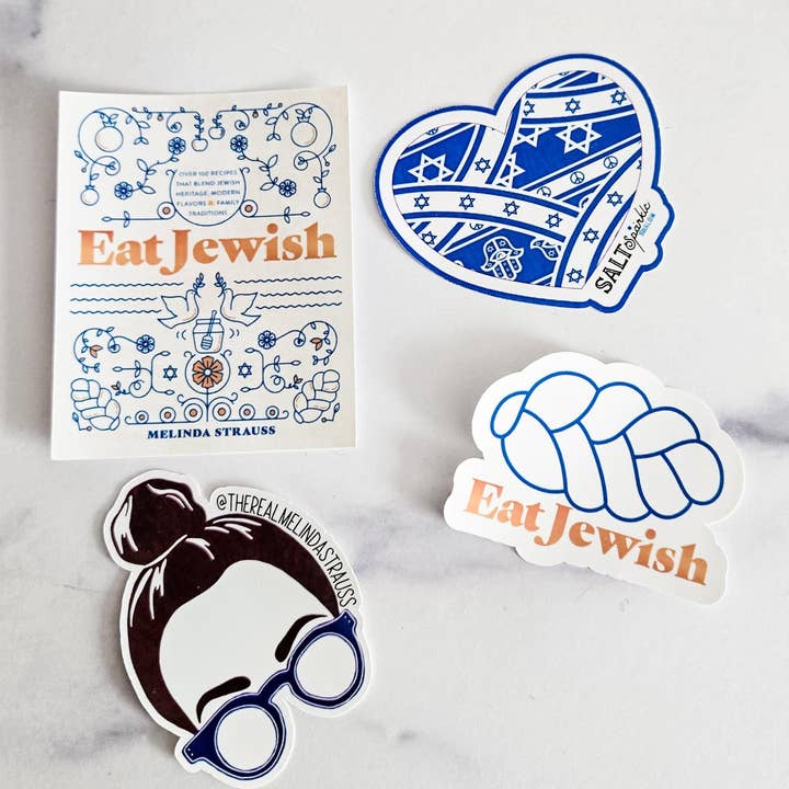 Salt Sparkle Shalom - Wholesale Gift bag set/pack - Eat Jewish for Eight Nights – Melinda Strauss × Salt Sparkle Shalom Chanukah Gift Set9