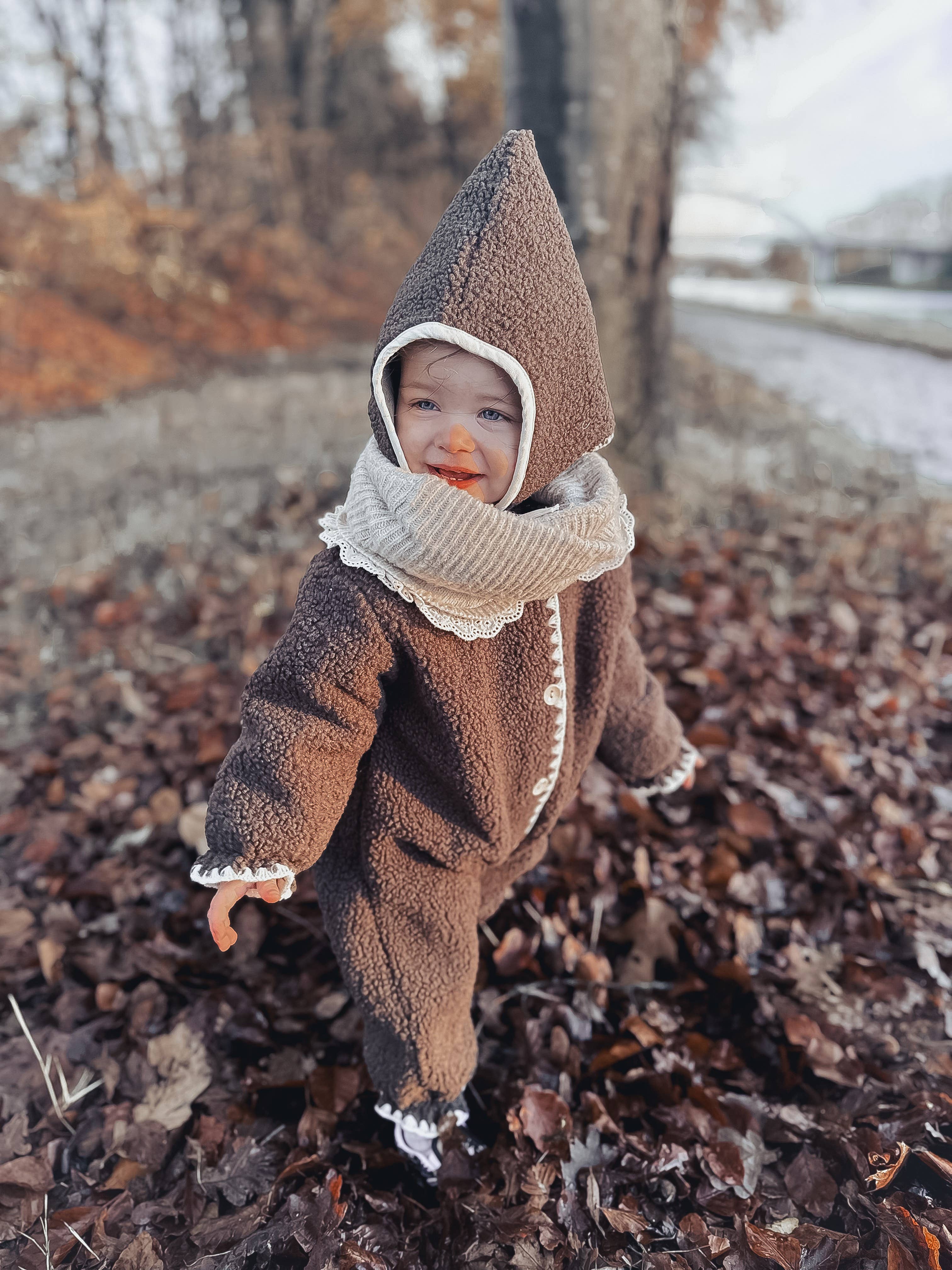 Annie & Charles – Engroshandel Flyverdragt – til børn – Annie & Charles® varm og blød heldragt til baby med hætte9