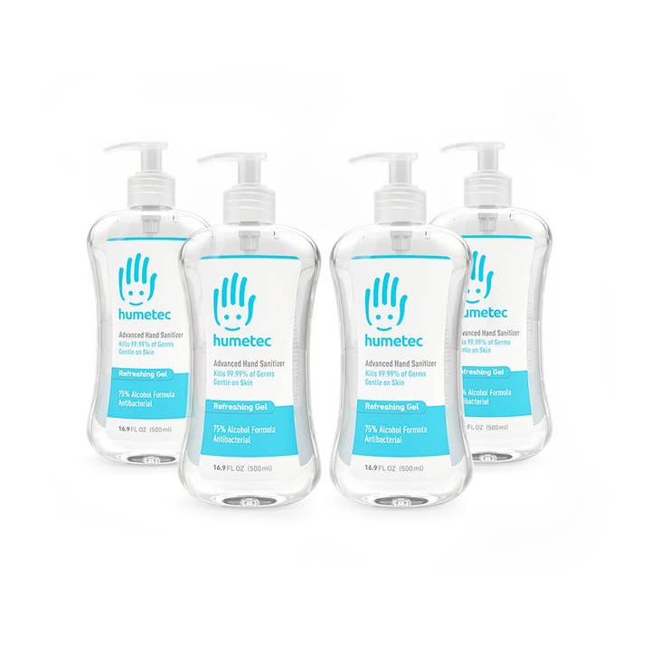 Humetec Advanced Hand Sanitizer - Refreshing Gel (4 Pack) for wholesale by Humetec