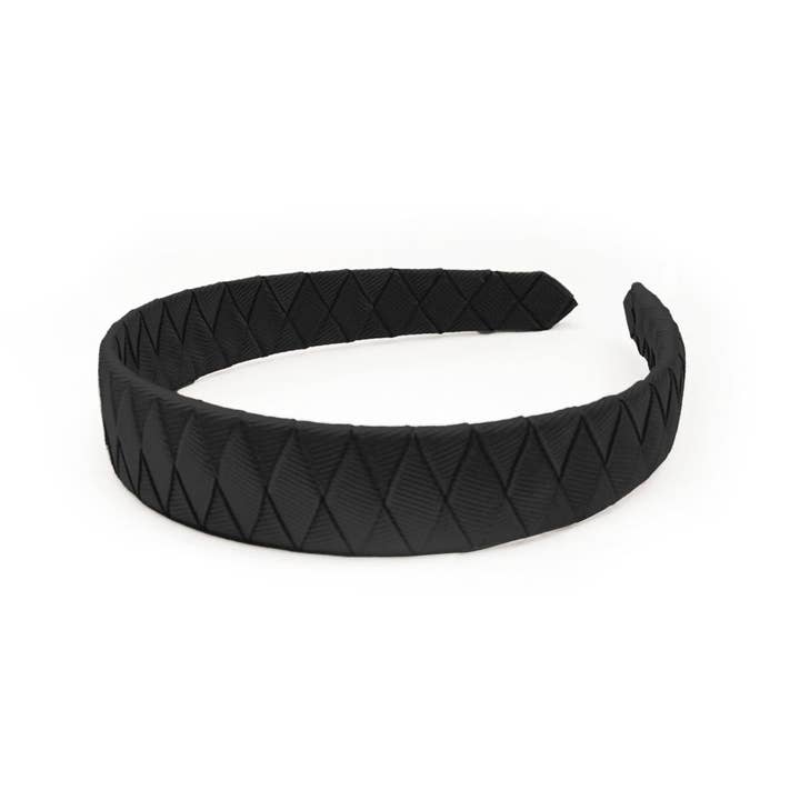 Faixa Alice Trançada Preta Grande por atacado de Verity Jones London