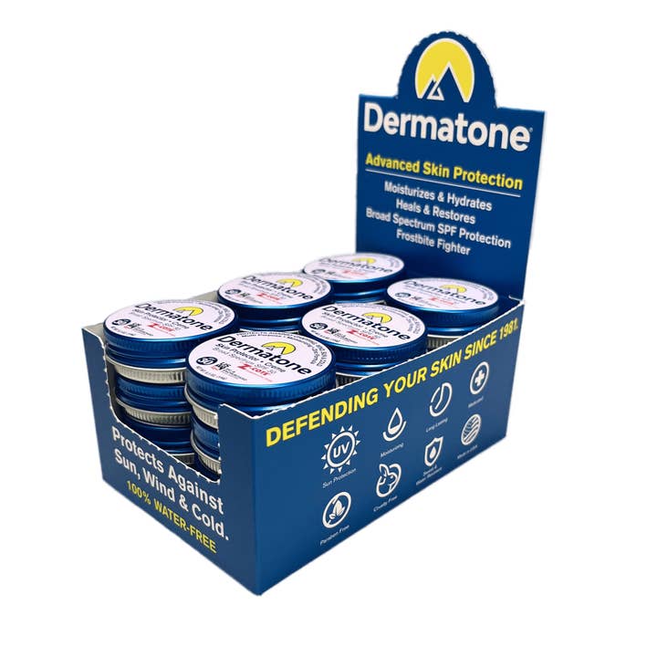 DERMATONE - Wholesale Sunscreen - Skin Protector w/Z-Cote Tin SPF 30 (24 piece display)