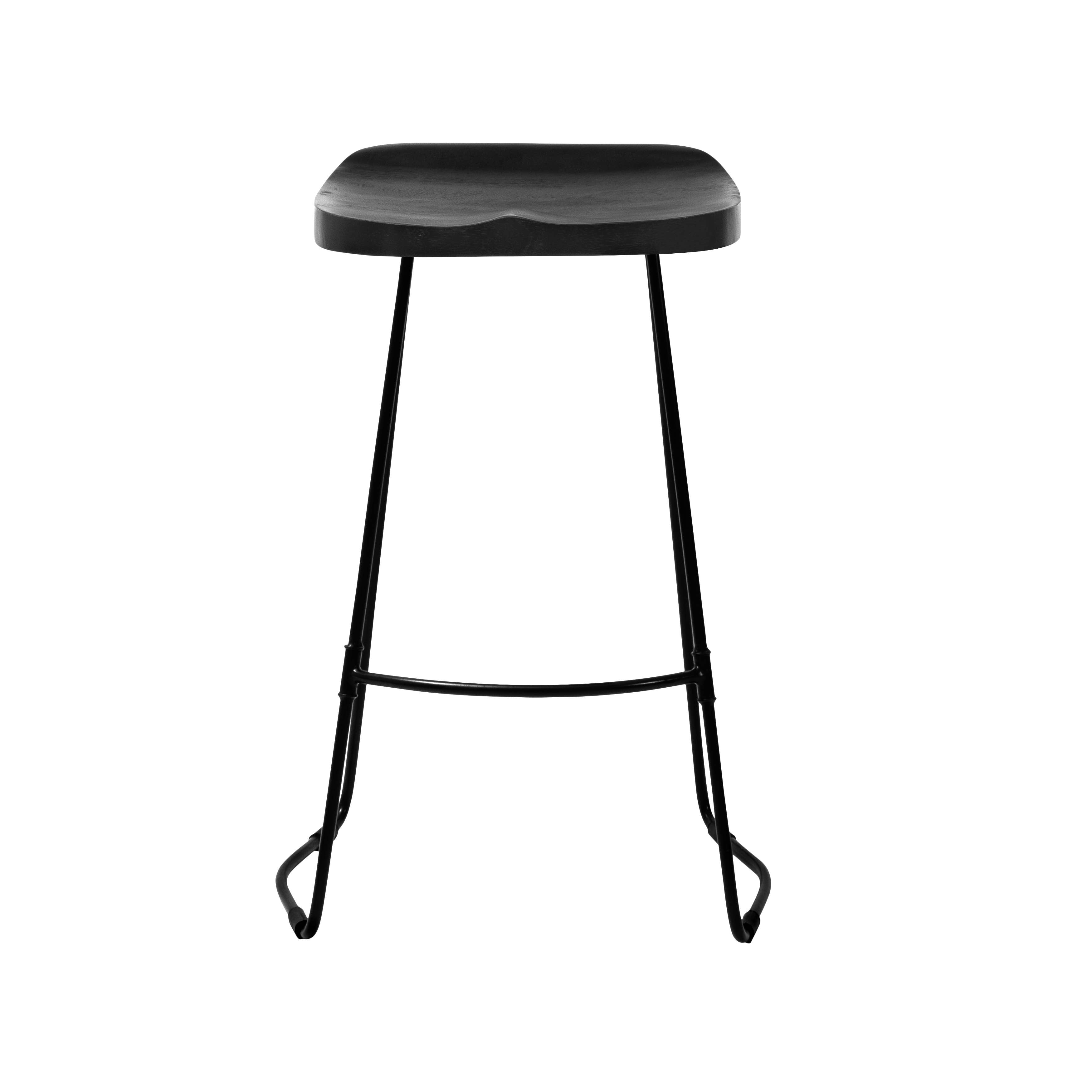 MH London - Vente Tabouret - Tabourets de bar de cuisine avec siège en selle en bois massif Rombass19