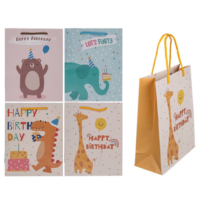 Out of the blue KG - Wholesale Gift Bag - Paper gift bag, Birthday animals, - 180799#