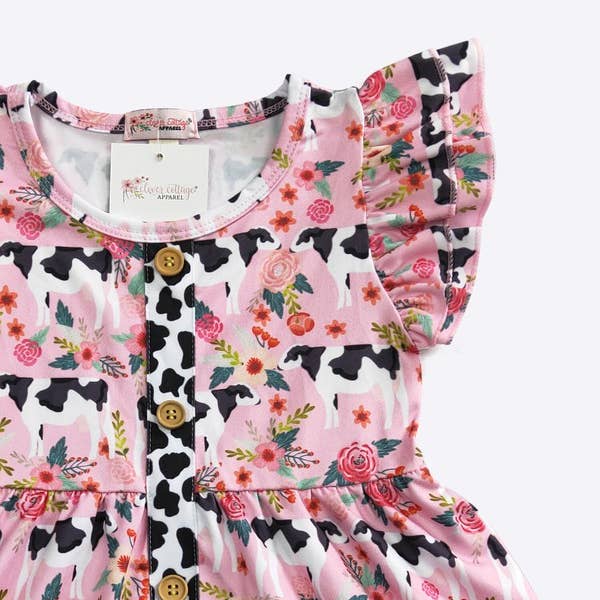 Clover Cottage - Wholesale Dress - Kids - Milk Cow Girls Dress