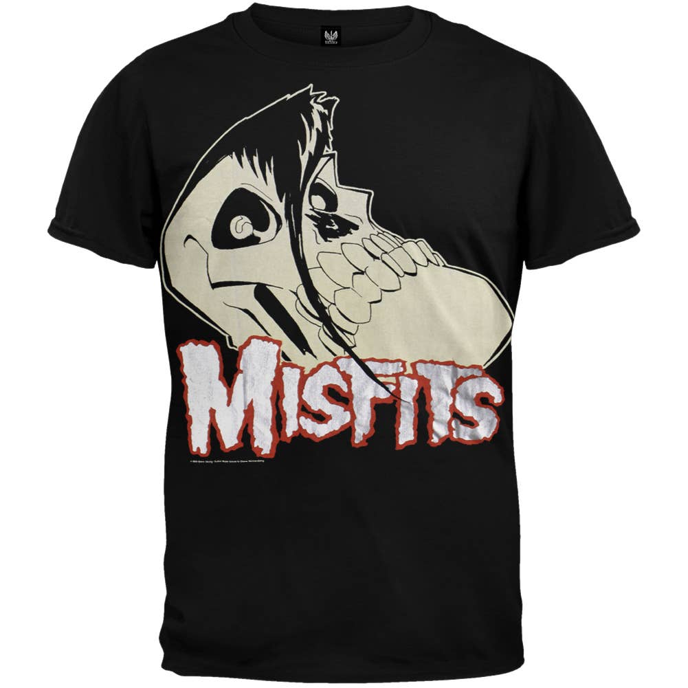 Official Store - Vendita all'ingrosso Maglietta stampata - Uomo - Misfits - Maglietta da uomo con grande logo teschio in lamina0