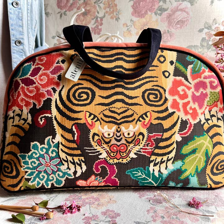 Atenti - Venta al por mayor Bolsa de viaje - Mujer - Le Tigre Overnighter-Atenti USA hecho a mano, bolso de fin de semana, bolsa de viaje