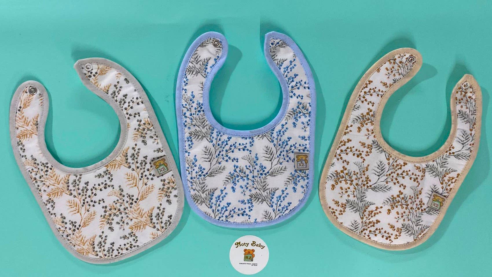 Noty Baby – wholesale Bandana bib – Set of 3 bibs 100% cotton2