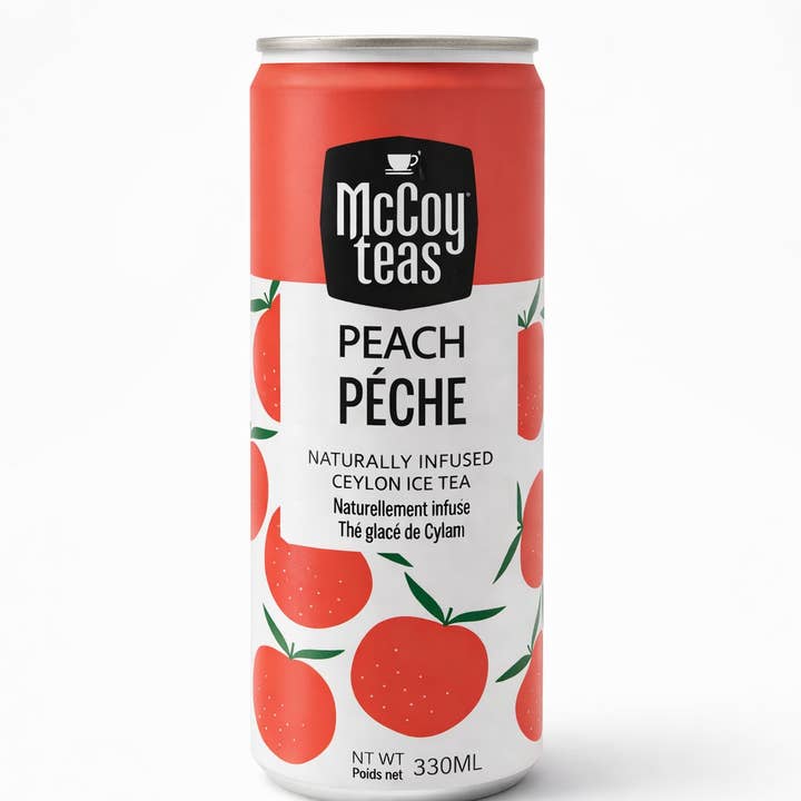 Pêche Thé Glacé de Ceylan Infusé Naturellement 12 Pack pour la vente par Mccoy Teas Canada