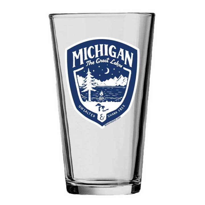 Pint Glas - Michigan Shield for engroshandel hos Detroit Shirt Co.