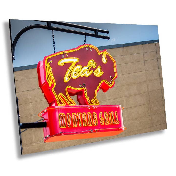 Ted's Montana Grill Sign: Bozeman Neon Wall Art for wholesale by Images By Cheri