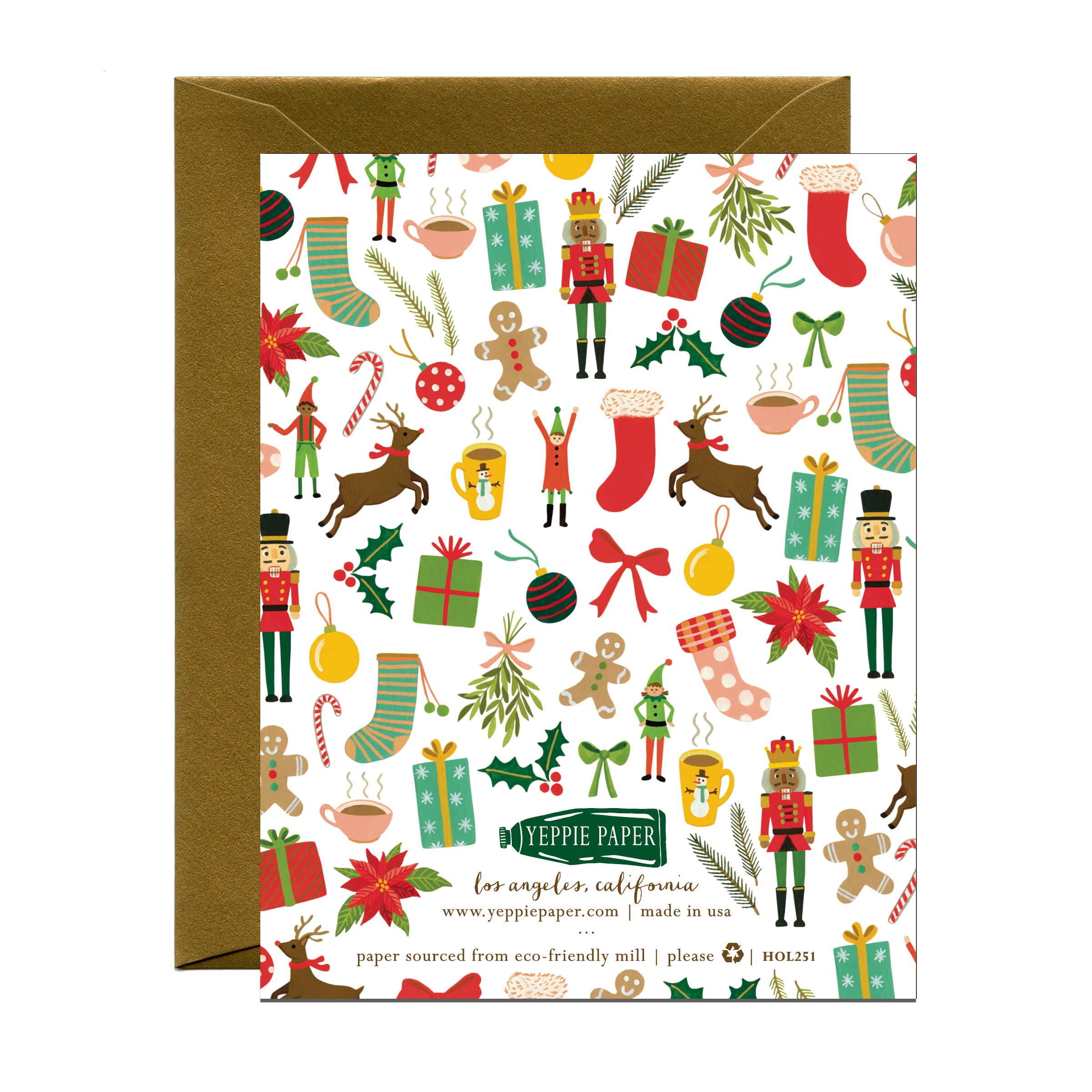 Yeppie Paper - Wholesale Christmas Card - Merry Everything Christmas Holiday Card *Foil Stamped*1