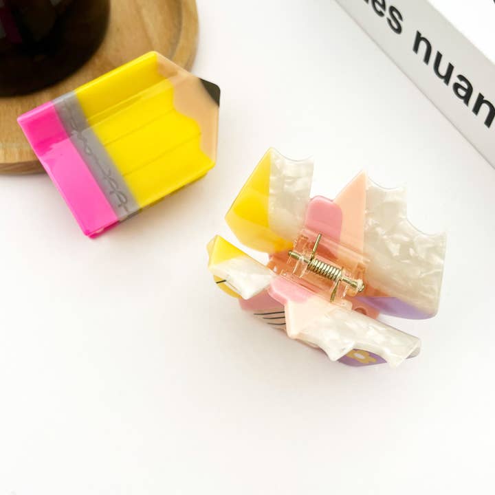 TheDivaSoap – wholesale Hair clip – Women’s – Stacked Books Hair Clip & Pencil Claw Clip3