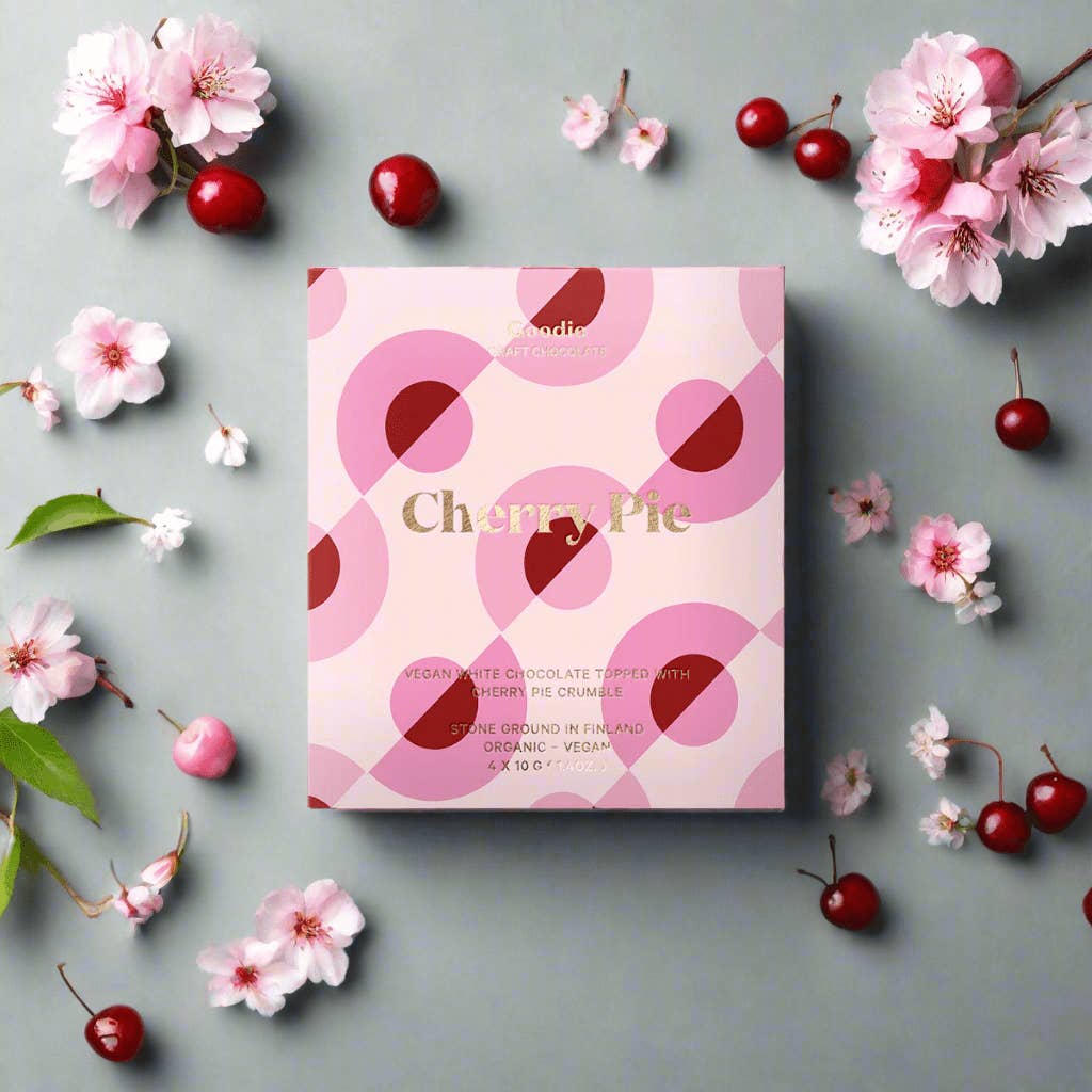 Goodio USA - Wholesale Chocolate Bar - Cherry Pie Organic White Chocolate