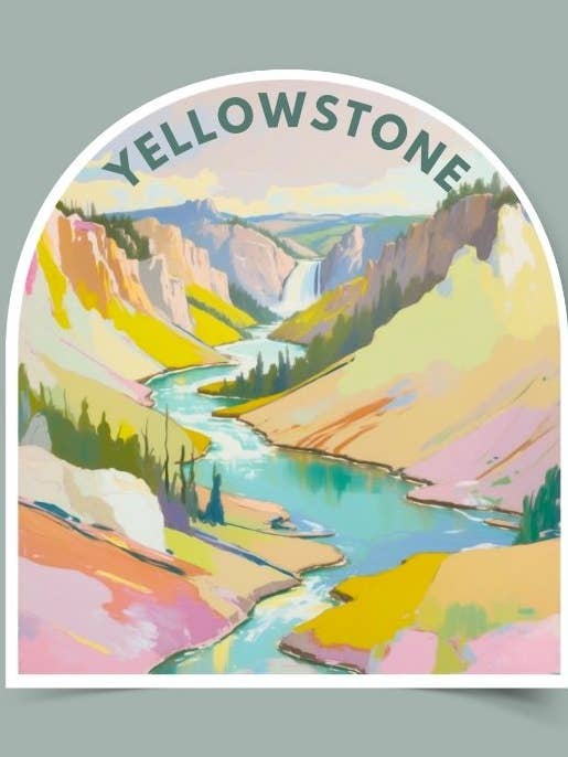 Yellowstone National Park Sticker for wholesale by Across Our Land