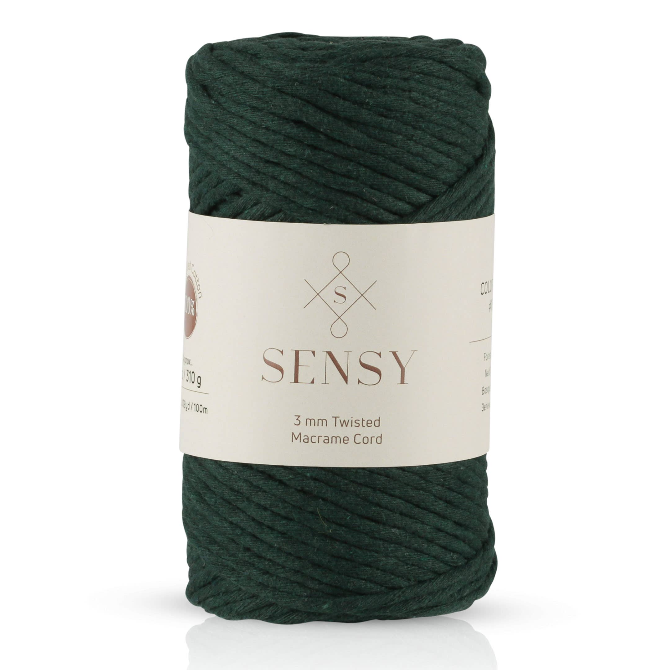 Sensy - Wholesale Yarn - Sensy Premium 3mm - 109 Yards 100% Recycled Cotton Single Strand Macrame Cord22