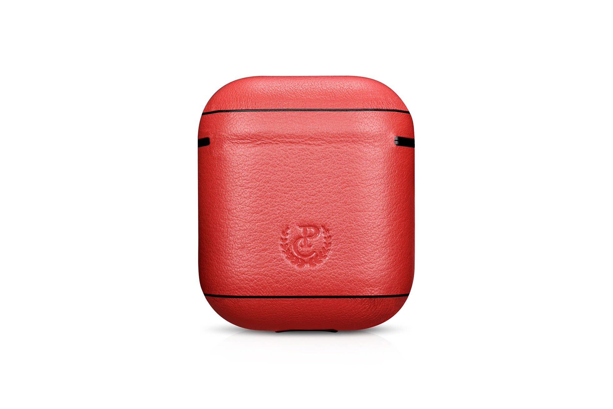 CairPods - Vendita all'ingrosso Custodia per auricolari/cuffie - Unisex - Custodia per AirPods 1 e 2 in pelle premium Napa - rossa4