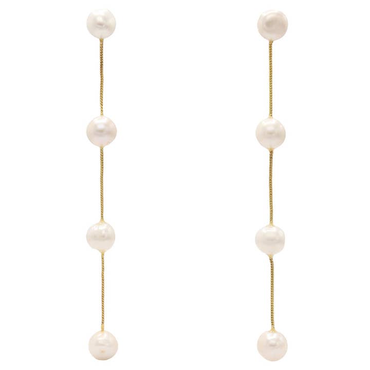 Damisela Fixed Pearl Earrings for wholesale by ACUS