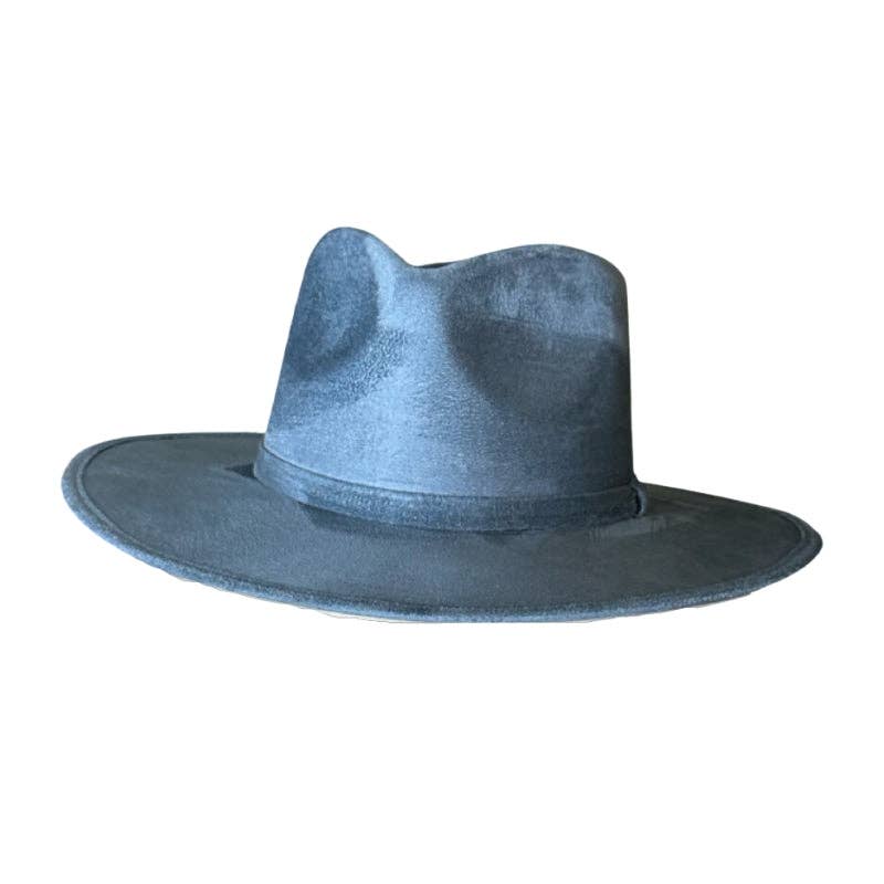 Nati Natash - Wholesale Fedora - Women's - Tear Drop Vegan Suede Rancher Flat Brim4